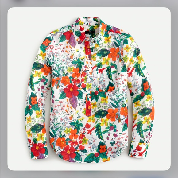 J crew Classic popover shirt in Ratti® island botanical print - Picture 1 of 3